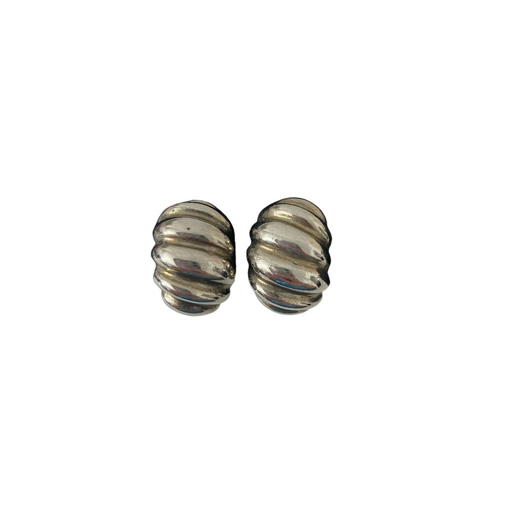 Vintage dome earrings clip on